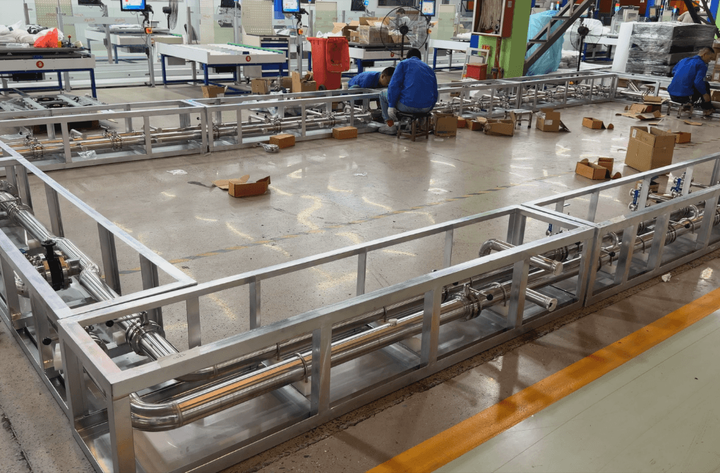 ARA manifold assembly in production